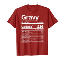 Load image into Gallery viewer, Gravy Nutrition Funny Thanksgiving Food Costume Dark T-Shirt