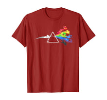 Load image into Gallery viewer, The TShirt Wall Prism Refraction Pink Rainbow Poke Floyd Mon T-Shirt