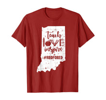 Load image into Gallery viewer, Indiana Teach Love Inspire Red For Ed Gift Teacher Vintage T-Shirt