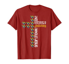 Load image into Gallery viewer, Merry Christmas Cross Football Team Jacksonville-Jaguar Xmas T-Shirt