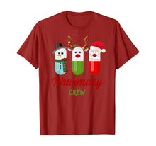 Load image into Gallery viewer, Pills Snowman Reindeer Santa Claus Pharmacy Crew Christmas T-Shirt
