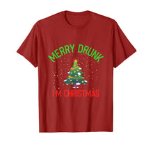 Load image into Gallery viewer, Merry Drunk I'm Christmas With Holiday Tree T-Shirt