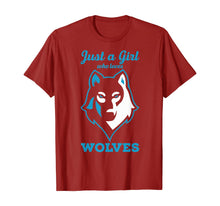 Load image into Gallery viewer, Wolves Tshirt - Just a Girl who Loves Wolves T-Shirt