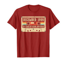 Load image into Gallery viewer, Vintage December 1999 20th birthday Gift Retro Cassette Tape T-Shirt