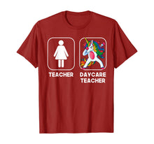 Load image into Gallery viewer, Daycare Teacher Funny Gift Dabbing Unicorn Teacher Women T-Shirt