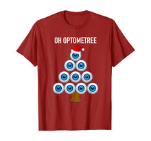 Load image into Gallery viewer, Eye Ball Christmas Tree Oh Optometree Optometry Design T-Shirt