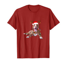 Load image into Gallery viewer, American Pitbull Terrier Reindeer Christmas Lights Funny T-Shirt