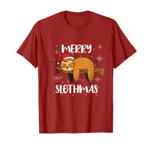 Load image into Gallery viewer, Merry Slothmas Funny Sloth Christmas Outfit For Sloth Lovers T-Shirt
