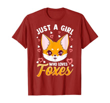Load image into Gallery viewer, Just A Girl Who Loves Foxes Kids Girls Cute Fox Gift Mom T-Shirt