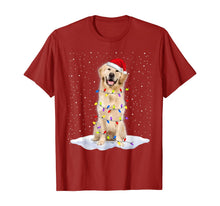 Load image into Gallery viewer, Golden retriever Santa Christmas Tree Lights Xmas Gifts T-Shirt