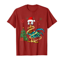 Load image into Gallery viewer, Chicken Christmas Reindeer Christmas Lights Pajama Costume T-Shirt