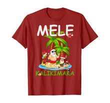 Load image into Gallery viewer, Mele Kalikimaka Santa Claus Merry Xmas Aloha Hawaii Gift T-Shirt