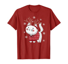 Load image into Gallery viewer, Ugly Christmas Sweater Cat Deer T-Shirt