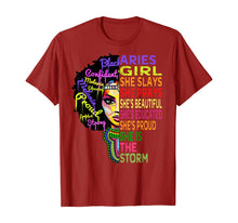 Load image into Gallery viewer, Aries Girl She Slays & Prays - February March Birthday Gift T-Shirt-274410