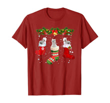 Load image into Gallery viewer, Three Westie Dog In Sock Christmas Santa Hat Xmas Dog T-Shirt