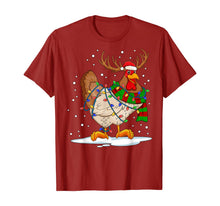 Load image into Gallery viewer, Funny Chicken Christmas Tee Reindeer Christmas Lights Pajama T-Shirt