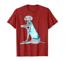 Load image into Gallery viewer, Funny weimaraner Dog I Love Mom Tattoo T-Shirt-339404