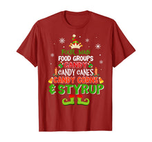 Load image into Gallery viewer, Four Main Food Groups Elf Christmas T-Shirt