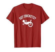 Load image into Gallery viewer, Crested Gecko shirt Got Crickets T shirt.
