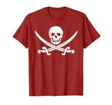Load image into Gallery viewer, Jolly Roger Pirate Swords Skull Crossbones Costume Shirt