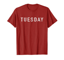 Load image into Gallery viewer, DAYS of the WEEK tshirt series 'TUESDAY' distressed