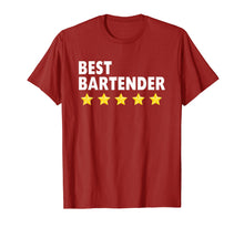 Load image into Gallery viewer, Best Bartender T-Shirts For Women Men 5 Star Gifts Tee Shirt