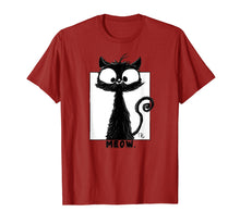 Load image into Gallery viewer, Cute Black Cat T-Shirt Kitty Lovers Big Face Black Cat Shirt