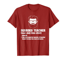 Load image into Gallery viewer, male teacher t shirt-funny bearded teacher gift for men
