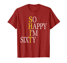 Load image into Gallery viewer, So Happy I'm Sixty 1959 Funny 60th Birthday Gift T-Shirt