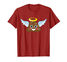 Load image into Gallery viewer, Funny Poop Emoji Angel Wings and Halo T-Shirt - Holy Poo