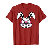 Load image into Gallery viewer, Cute Bunny Rabbit Pink Glasses Funny Hipster Easter Tshirt