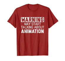 Load image into Gallery viewer, Warning May Start Talking Animation | Funny Tee Shirt