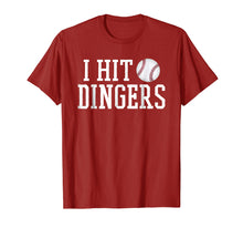 Load image into Gallery viewer, I Hit Dingers T Shirt for Sluggers - Funny Baseball Tshirts