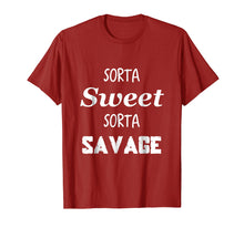 Load image into Gallery viewer, Sorta Sweet Sorta Savage Funny Sarcastic T Shirt Tshirt