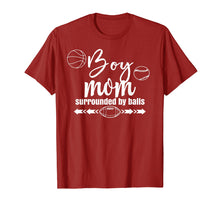 Load image into Gallery viewer, Womens Boy Mom Surrounded By Balls Family Funny Gift TShirt