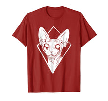Load image into Gallery viewer, Black Metal Sphynx Cat Death Metal Goth T-Shirt