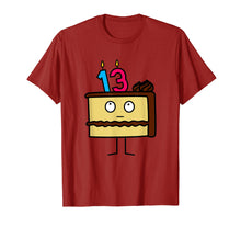 Load image into Gallery viewer, 13th Birthday Cake with Candles icing chocolate vanilla