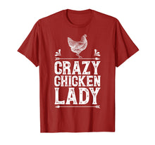 Load image into Gallery viewer, Crazy Chicken Lady T Shirt Funny Farm Poultry Farmer Gifts