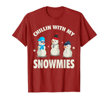 Load image into Gallery viewer, Chillin With My Snowmies Shirt - Funny Christmas Snowman Tee