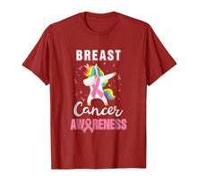 Load image into Gallery viewer, Inspirational Breast Cancer Awareness Unicorn Support Shirt