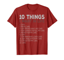 Load image into Gallery viewer, 10 Things I Want In My Life Cars More Cars car t shirts