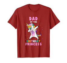 Load image into Gallery viewer, Proud Dad Of A Birthday Unicorn Dab Girl T-Shirt