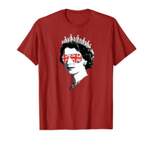 Load image into Gallery viewer, Elizabeth II Sunglasses TShirt British Crown Union Jack Meme