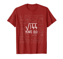 Load image into Gallery viewer, Twelve Years Old Shirt 12th Party 12 Twelfth Square Root 144