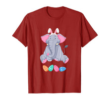 Load image into Gallery viewer, Funny Easter Elephant With Bunny Ears And Eggs T Shirt