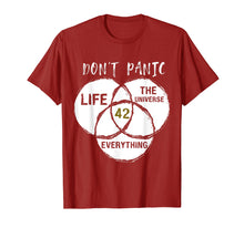 Load image into Gallery viewer, 42 Answer to Life Universe and Everything TShirt Dont Panic