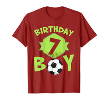 Load image into Gallery viewer, 7th Birthday Soccer T-Shirt For Boys Kids