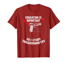 Load image into Gallery viewer, Gun Education - 2nd Amendment - I Study Triggernometry Guns T-Shirt