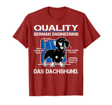 Load image into Gallery viewer, Quality German Engineering Das Dachshund - Doxie T shirt