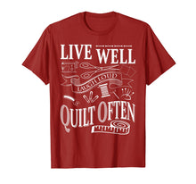 Load image into Gallery viewer, Live Well Laugh Loud Quilt Often T-Shirts